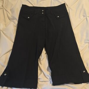 Tracy Evans Black Wide-Leg Pants